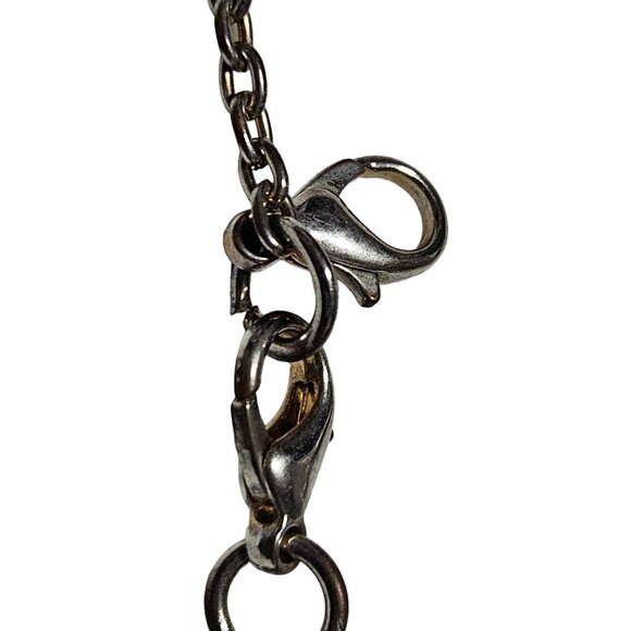 Elegant Vintage Gold Tone Double Circle Pendant Necklace Statement Fashion Women - Picture 3 of 5